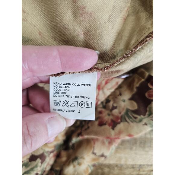 Liz Claiborne Sport Autumn Fall Skirt Women's Size 12P Maxi Bohemian Rayon - Picture 9 of 10